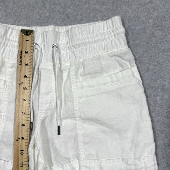Athleta Shorts Womens 0 Cabo Linen Drawstring Cargo Pocket Pull On Elastic Waist - Picture 13 of 13